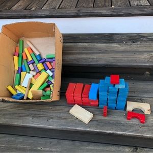 70’s Playskool wooden blocks